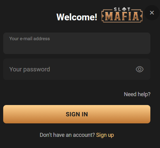 SlotMafia login